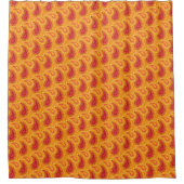Oriental Orange Persian Paisley Pattern Duschvorhang (Vorderseite)