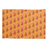 Oriental Orange Persian Paisley Pattern Kissenbezug (Rückseite)