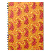 Oriental Orange Persian Paisley Pattern Notizblock (Vorderseite)