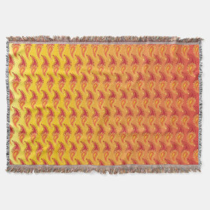 Oriental Orange Twin Flamme Persian Paisley Patter Decke