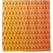 Oriental Orange Twin Flamme Persian Paisley Patter Duschvorhang (Vorderseite)