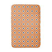Oriental Orange White Katazome Blume Pattern Badematte (Vorderseite Vertikal)
