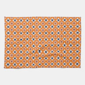 Oriental Orange White Katazome Blume Pattern Geschirrtuch (Horizontal)