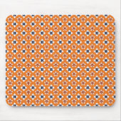 Oriental Orange White Katazome Blume Pattern Mousepad (Vorne)