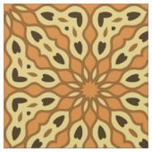 Oriental Orange & Yellow Geometric Muster Stoff (Nahaufnahme)