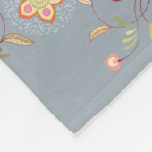 Oriental Paisley Peacock Feather Background Fleecedecke (Ecke)