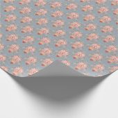 Oriental Paisley Peacock Feather Background Geschenkpapier (Ecke)