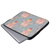 Oriental Paisley Peacock Feather Background Laptopschutzhülle (Vorne Knopf)