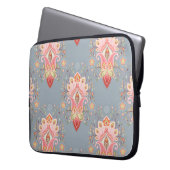 Oriental Paisley Peacock Feather Background Laptopschutzhülle (Vorderseite Links)