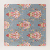 Oriental Paisley Peacock Feather Background Puzzle (Horizontal)