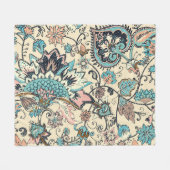 Oriental Paisley: Stilvolle Textil Elegance. Fleecedecke (Vorderseite (Horizontal))