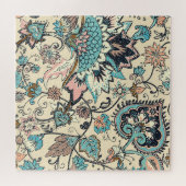Oriental Paisley: Stilvolle Textil Elegance. Puzzle (Horizontal)