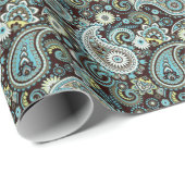 Oriental Paisley Vintag Seamless Pattern Geschenkpapier (Rolleneckpunkt)