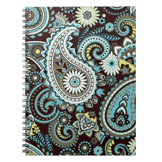 Oriental Paisley Vintag Seamless Pattern Notizblock (Vorderseite)