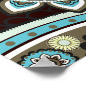 Oriental Paisley Vintag Seamless Pattern Poster (Ecke)