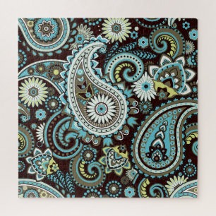 Oriental Paisley Vintag Seamless Pattern Puzzle