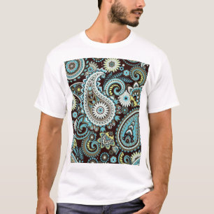 Oriental Paisley Vintag Seamless Pattern T-Shirt