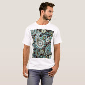Oriental Paisley Vintag Seamless Pattern T-Shirt (Vorne ganz)