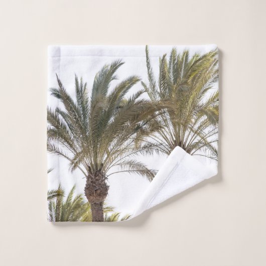 Oriental Palm Trees #1 #tropical #wall #art Badhandtuch Set (Waschlappen)