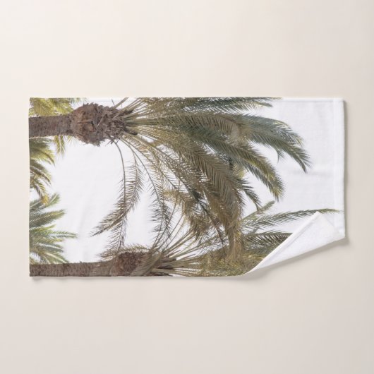 Oriental Palm Trees #1 #tropical #wall #art Badhandtuch Set (Handtuch)