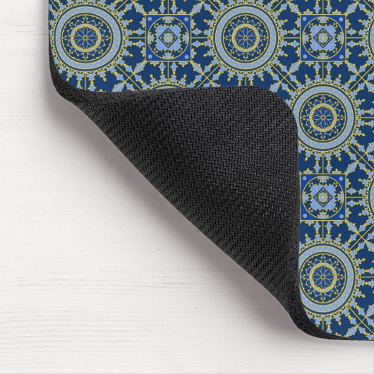 Oriental Pattern Blau Mousepad (Ecke)
