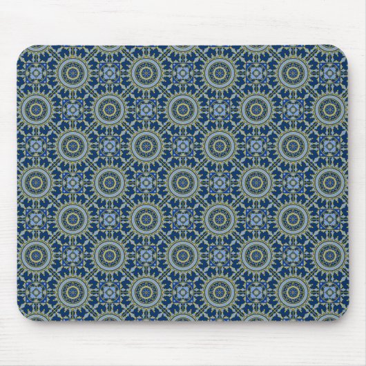 Oriental Pattern Blau Mousepad (Vorne)
