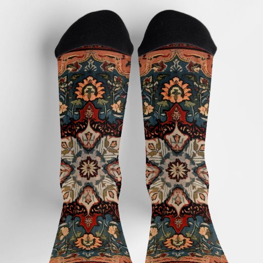 Oriental Persian Carpet Snowflake Socken (Oben)