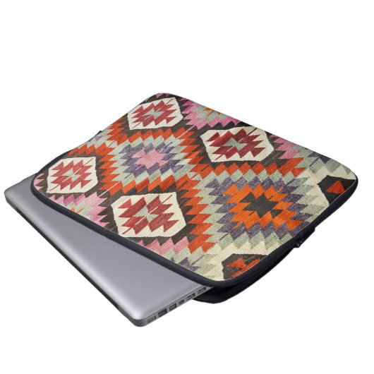 Oriental Persian Kilim Tepet Laptopschutzhülle (Vorne Knopf)