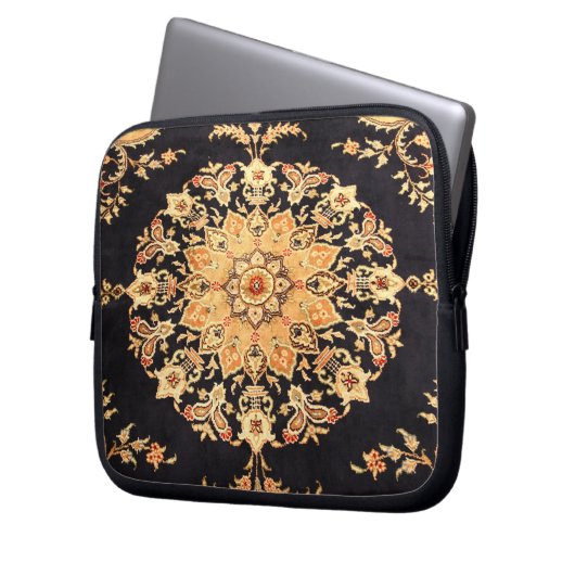 Oriental Persian Türkischer Rudelteppich Laptopschutzhülle (Vorderseite Links)