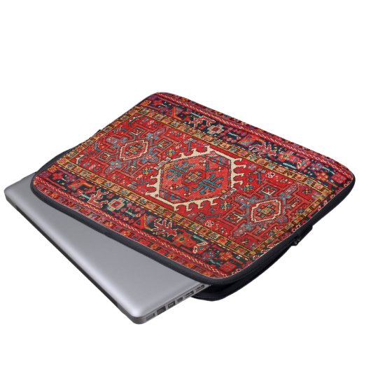 Oriental Persian Türkischer Rudelteppich Laptopschutzhülle (Vorne Knopf)