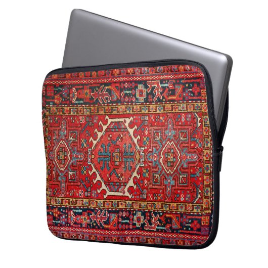 Oriental Persian Türkischer Rudelteppich Laptopschutzhülle (Vorderseite Links)