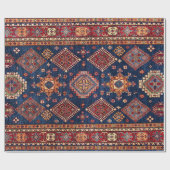 Oriental Persian Turkish Rug Pattern Geschenkpapier (Flach)