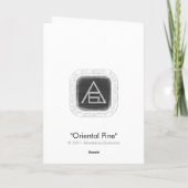 Oriental Pine Grußkarte Feiertagskarte (Rückseite)