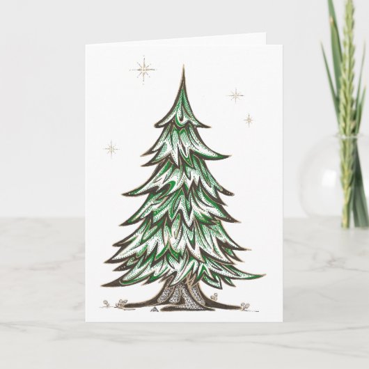 Oriental Pine Grußkarte Feiertagskarte (Vorderseite)