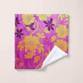 ORIENTAL Pink Golden Pattern - Badetuch Set (Waschlappen)
