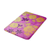 ORIENTAL Pink Golden Pattern - Bath Mat Rug Badematte (Schrägansicht)