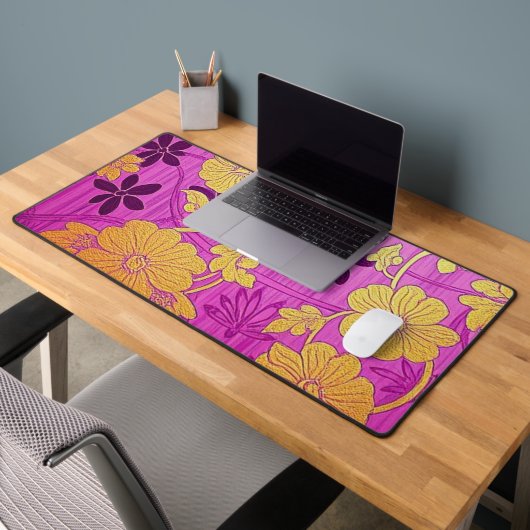 ORIENTAL Pink Golden Pattern - Desktop, Mouse Pad Schreibtischunterlage (Büro 2)