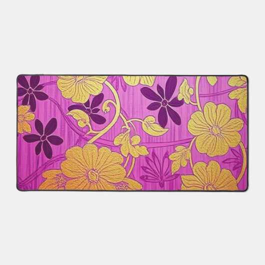 ORIENTAL Pink Golden Pattern - Desktop, Mouse Pad Schreibtischunterlage (Vorderseite)