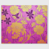 ORIENTAL Pink Golden Pattern - Faltpapier Geschenkpapier (Flach)