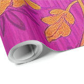 ORIENTAL Pink Golden Pattern - Faltpapier Geschenkpapier (Rolleneckpunkt)