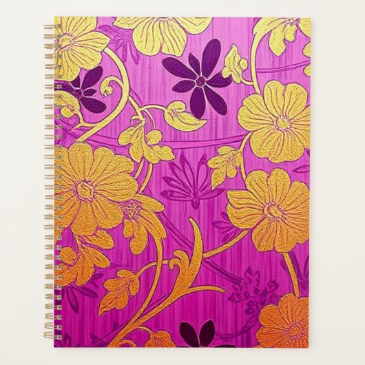 ORIENTAL Pink Golden Pattern - Notebook, Planer (Vorderseite)