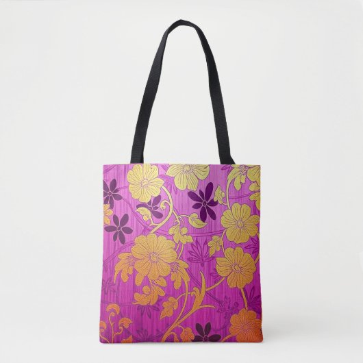ORIENTAL Pink Golden Pattern - Totbeutel Tasche (Vorderseite)