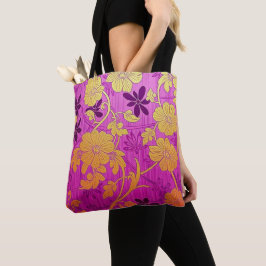 ORIENTAL Pink Golden Pattern - Totbeutel Tasche