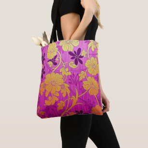 ORIENTAL Pink Golden Pattern - Totbeutel Tasche
