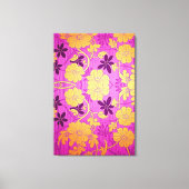 ORIENTAL Pink Golden Pattern - Wrapped Canvas Leinwanddruck (Vorderseite)