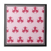 Oriental Pink Grau Drei Gänse Japan Mon Art Fliese (Vorderseite)