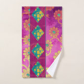 ORIENTAL Pink Lila Türkis - Badetuch Set (Handtuch)