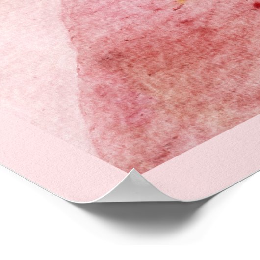 Oriental Pink Lily Poster (Ecke)