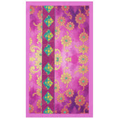 ORIENTAL Pink Türkis Floral - Tablette Tischdecke (Vorderseite)