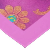 ORIENTAL Pink Türkis Floral - Tablette Tischdecke (Schrägansicht)
